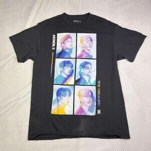 Monsta X The Dreaming Tour Black T shirt Short Sleeve Size L K POP MONBEBE